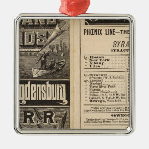 Rail Route to the Thousand Islands Metal Tree Decoration