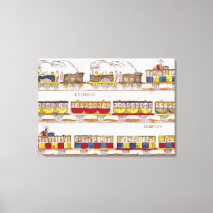 Rail Travel in 1845 Canvas Print