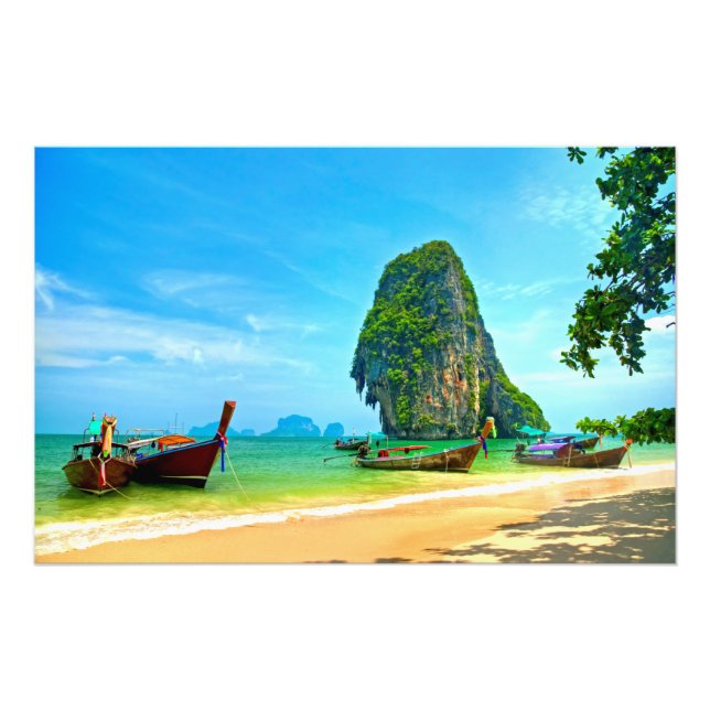 Railay Beach at Krabi, Thailand Photo Print (Front)