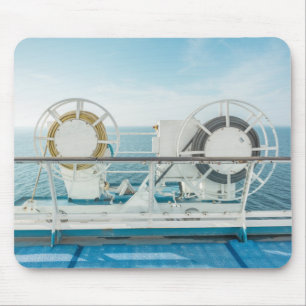 Railing Of A Cruise Ship Mouse Pad
