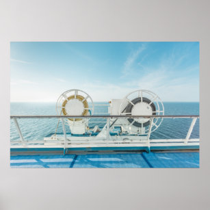 Railing Of A Cruise Ship Poster