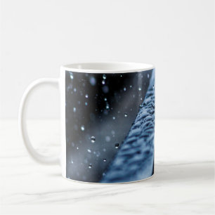 Railing rain wet nature drops coffee mug
