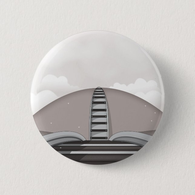 Railroad 6 Cm Round Badge (Front)