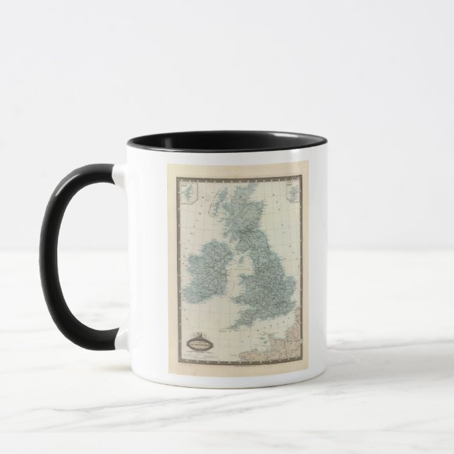 Railroad and Canals of British Isles Mug (Left)