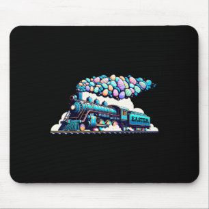 Railroad Bunny Train Easter Egg Kids Toddler Boys  Mouse Pad