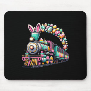 Railroad Bunny Train Easter Egg Kids Toddler Boys Mouse Pad