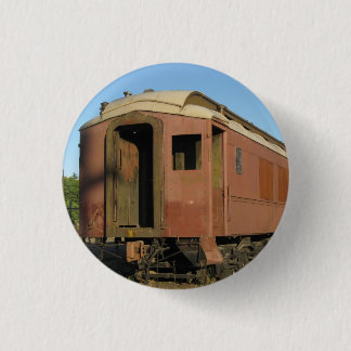 " Railroad Car ! " 3 Cm Round Badge