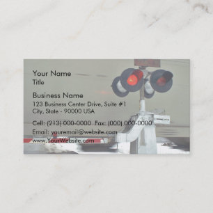 Railroad crossing arm business card