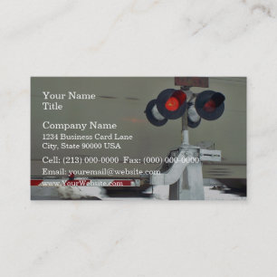 Railroad crossing arm business card