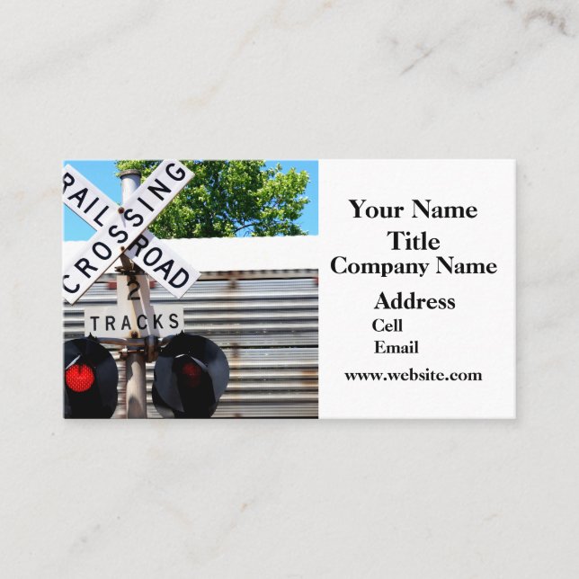 Railroad Crossing Business Card (Front)