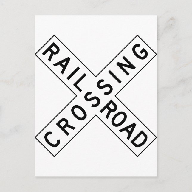 Railroad Crossing Postcard (Front)