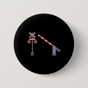 Railroad Crossing Rrier Sign Halloween Costume Diy 6 Cm Round Badge