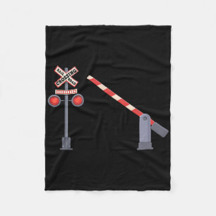 Railroad Crossing Rrier Sign Halloween Costume Diy Fleece Blanket