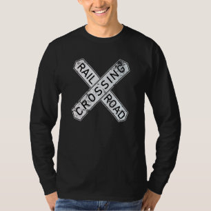 Railroad Crossing Sign  1935 Train Warning Symbol  T-Shirt
