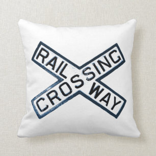 Railroad Crossing Sign Cushion