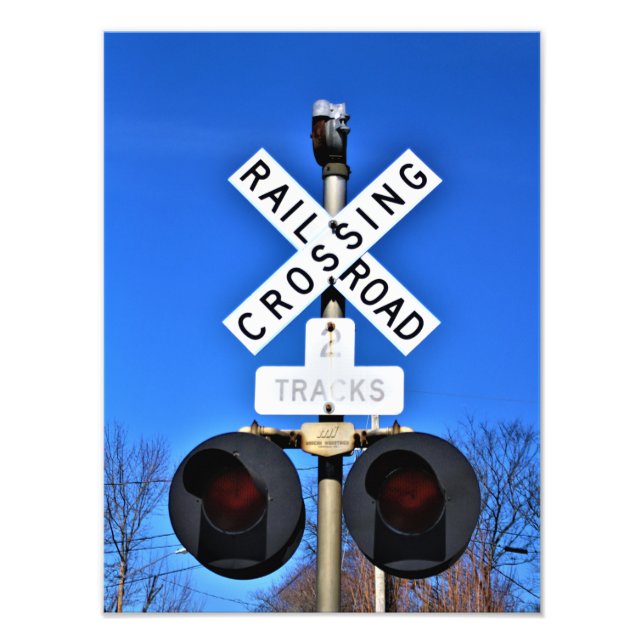 Railroad Crossing With Mechanical Bell Photo Print (Front)
