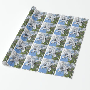 Railroad Crossing Wrapping Paper