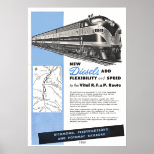 Railroad Diesels  for The Vital R.F.& P. Route Poster