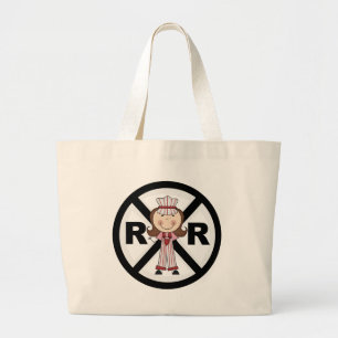 Railroad Engineer -Girl Tshirts and Gifts Large Tote Bag