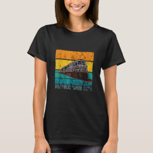 Railroad Freight Train Retro Vintage Locomotive En T-Shirt