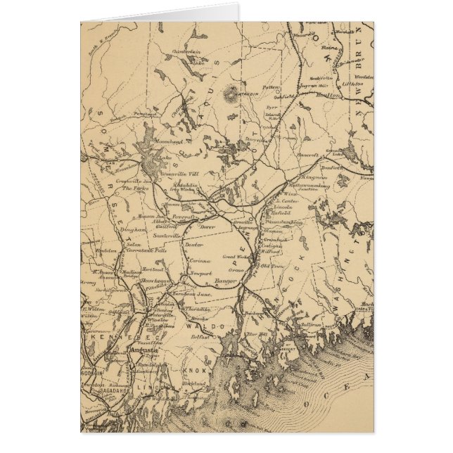 Railroad map of Maine (Front)
