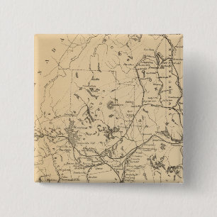 Railroad map of Maine 15 Cm Square Badge