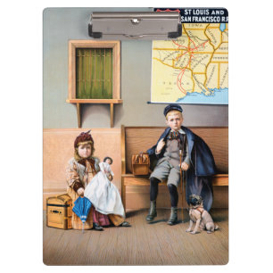 RAILROAD POSTER, 1898 CLIPBOARD