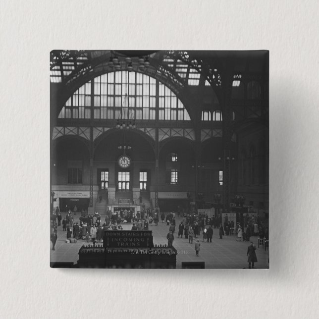 Railroad Station 15 Cm Square Badge (Front)