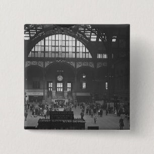 Railroad Station 15 Cm Square Badge