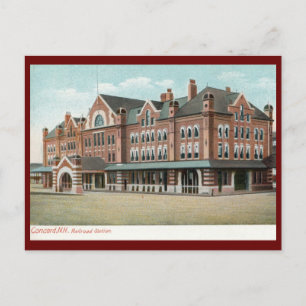 Railroad Station, Concord, NH Vintage Postcard
