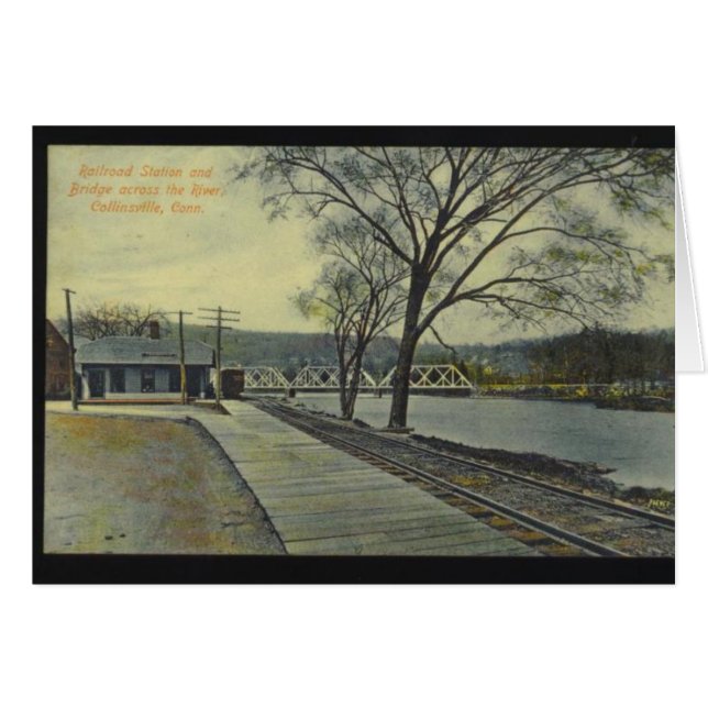 Railroad Station Greeting Card (Front Horizontal)