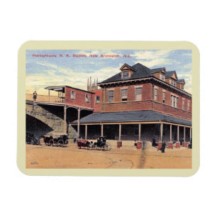 Railroad Station, New Brunswick, NJ Vintage  Magnet