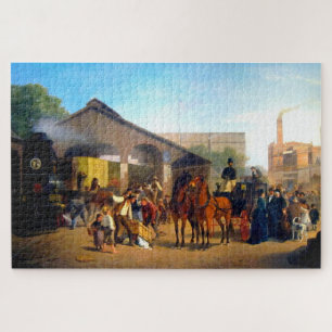 Railroad Station of Sacramento Hahn 1874 Jigsaw Puzzle