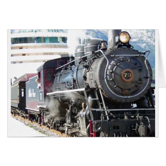 Railroad Steam Engine Card (Front Horizontal)