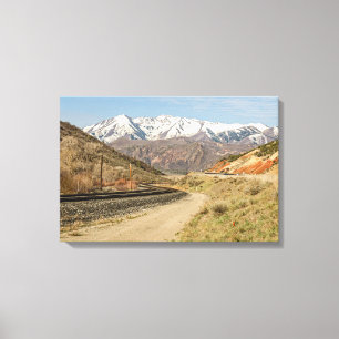 Railroad Tracks with an S-Curve Canvas Print