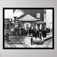 Railroad Train Crowd at Hanover Junction, PA 1863