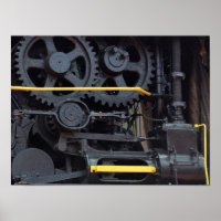 Railroad Train Engine Wheels and Cogs Industrial