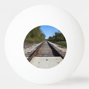 Railroad Train Tracks Photo Ping Pong Ball