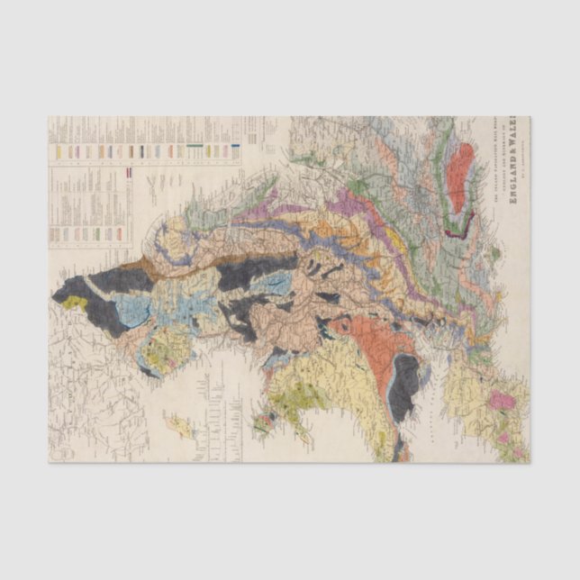 Railroads in England Tissue Paper (Front)