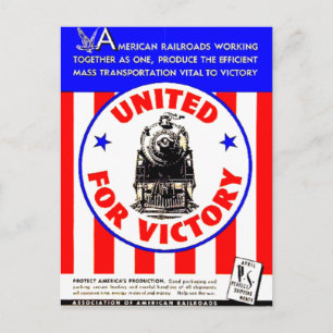 Railroads United For War Effort 1940 Postcards