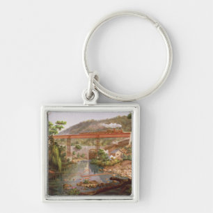 Railway Bridge at Atoyac, from 'Album of the Mexic Key Ring
