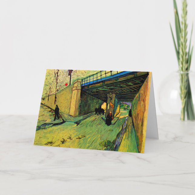 Railway Bridge over Montmajour by Vincent van Gogh Card (Front)