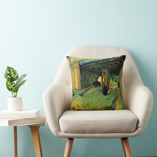 Railway Bridge over Montmajour by Vincent van Gogh Cushion (Chair)