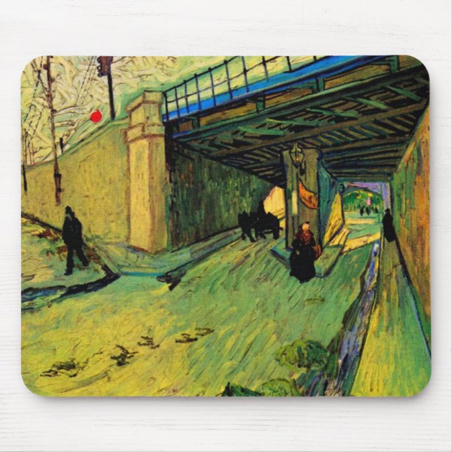 Railway Bridge over Montmajour by Vincent van Gogh Mouse Pad (Front)