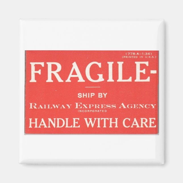 Railway Express Fragile     Magnet (Front)
