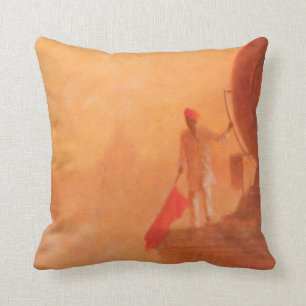 Railway Flag Man Agra 2010 Cushion