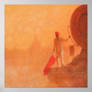 Railway Flag Man Agra 2010 Poster