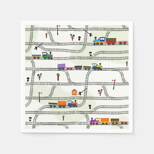 Railway Kids Trains & Tracks  Napkin (Front)