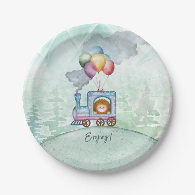 Railway Kids Trains & Tracks Paper Plate (Front)