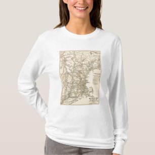 Railway map New England States T-Shirt